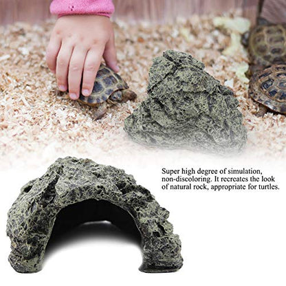 Maxmartt Small Turtle Hiding Cave Stone Shelter for Reptile Turtle Frog Zoo Aquarium Decoration