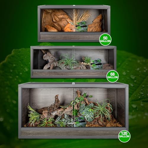 500ML Reptile Waterfall Fountain, Reptile Water Drinking Fountain for Bearded Dragons, Geckos & Lizards – Terrarium Waterfall with Feeding Bowl, Flowing Water, Natural Resin