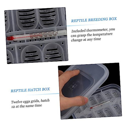Egg Incubator Box Compartment Reptile Hatchery Breeding for Snakes Lizards Safe Eco-Friendly