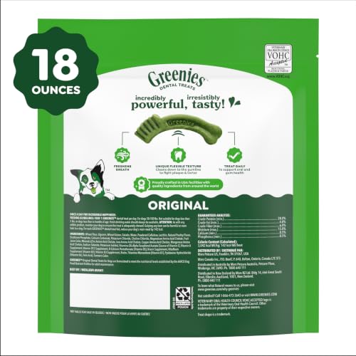 Greenies Large Natural Dental Dog Treats, Original Flavor, 12 Count | Veterinarian-recommended, cleaner teeth after 28 days, clean to gumline, for dogs 50-100 lbs, original chicken flavor - size: 12 Count (Pack of 1)