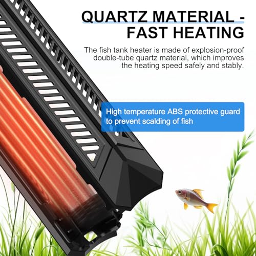 fishkeeper Aquarium Heater, 1000W Fish Tank Heater for 106-264 Gallon | Adjustable Digital Display Controller, Submersible Water Heater with Thermostat Overheat & Dry-Boil Protection - size: 1000W for 106-264 gallon