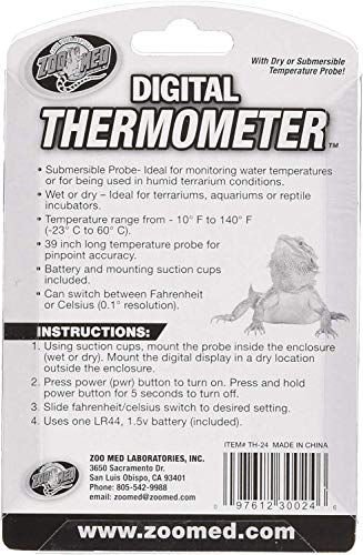 Digital Thermometer for Terrariums