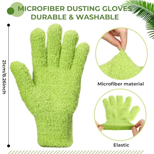Nuanchu 8 Pack Plants Cleaning Wipes and 1 Pair Microfiber Dusting Gloves Based Wipes for Shiny Leaves and Better Photosynthesis for Indoor Outdoor Plants