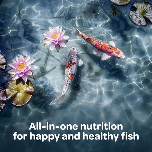 Kaytee Koi’s Choice Floating Fish Food for Koi, Goldfish & Pond Fish | Supports growth. Fish food pellets for all seasons. 35% protein, fish meal first, highly digestible koi food - size: 10 Pound (Pack of 1)