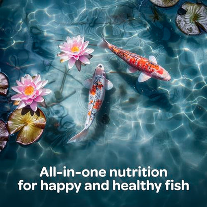 Kaytee Koi’s Choice Floating Fish Food for Koi, Goldfish & Pond Fish | Supports growth. Fish food pellets for all seasons. 35% protein, fish meal first, highly digestible koi food - size: 25 Pound (Pack of 1)