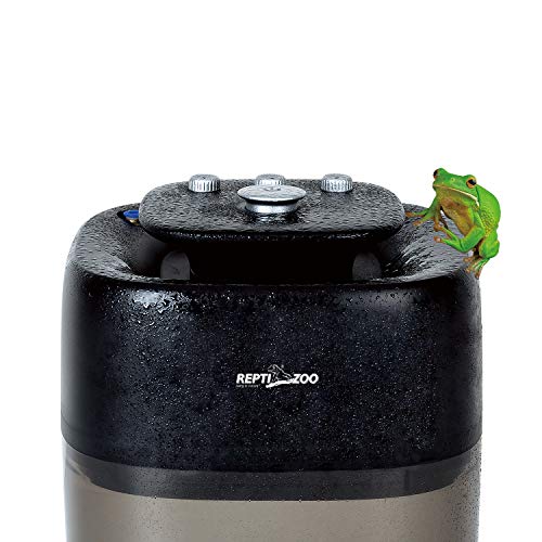 REPTI ZOO 10L Reptile Mister Fogger Terrariums Humidifier Extremly High Pressure Silent Pump Fog Machine Misting Rainforest Sprayer System Tank with 4PCS Nozzles for a Variety of Reptiles/Amphibians