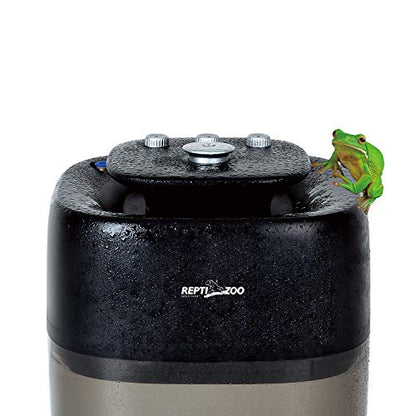 REPTI ZOO 10L Reptile Mister Fogger Terrariums Humidifier Extremly High Pressure Silent Pump Fog Machine Misting Rainforest Sprayer System Tank with 4PCS Nozzles for a Variety of Reptiles/Amphibians