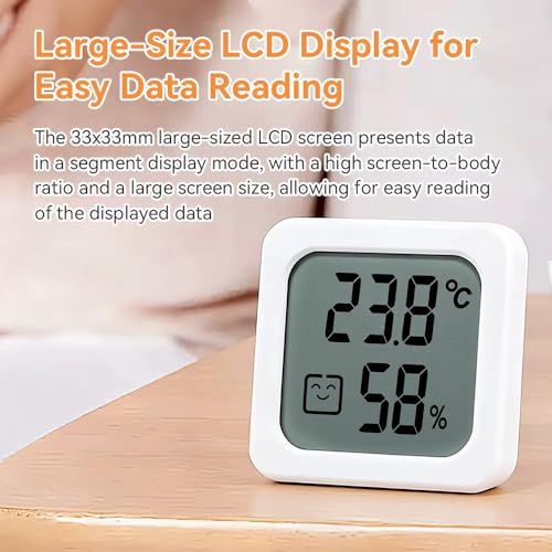 Digital Hygrometer Indoor Outdoor Thermometer Humidity Meter Room Thermometer with Temperature and Humidity Monitor Mini Hygrometer Outdoor Thermometer