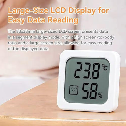 Digital Hygrometer Indoor Outdoor Thermometer Humidity Meter Room Thermometer with Temperature and Humidity Monitor Mini Hygrometer Outdoor Thermometer