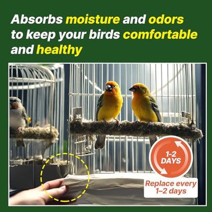 T TORTO9 Bird Cage Liner - 120 Paper Sheets, 20" x 18", 2.9 lb - Ideal for Pet Habitats, Bulk Pack for Long-Lasting Use, Newsprint Texture, Convenient Parcel Packaging - size: 20 x 18 in