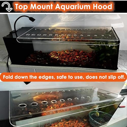 LZMZMQ Cat Proof Fish Tank Lid, Clear Acrylic Aquarium Cuttable Cover with Fresh Air Hole, Custom Terrarium Jumping Proof Hood, Avoid Cat Catching Fish(L12xW12in/30.5x30.5cm) - size: L12xW12in/30.5x30.5cm