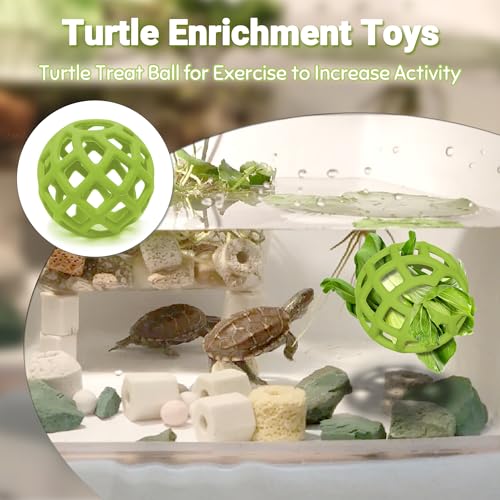 Turtle Feeder Ball, Aquatic Turtle Tank Accessories, Red Eared Slider Turtles Toys, Aquarium Decorations