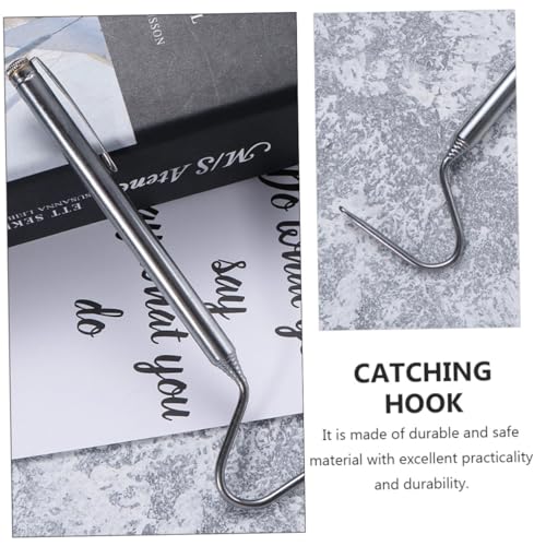 2pcs Stainless Steel Telescoping Snake Hooks Portable Reptile Catchers Lightweight Retractable Grabbers for Safe Handling and Catching