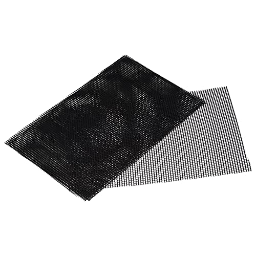 MECCANIXITY 5 Pcs Flower Pot Hole Mesh Pad 11.8x7.9" Invisible Rigid Plastic Bottom Grid Drainage Screens Prevent Soil Loss for Plant Containers, Bonsai (Black) - size: 30cmx20cm