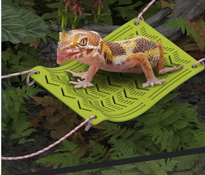alfyng Bearded Dragon Frog Lizard Hammocks, Reptile Hammock with Suction Cups & Tie Straps, Hanging Swing Cradle for Chameleon, Lizards, Geckos, Snakes, Lguana, Reptile & Amphibian Habitat Décor - size: Small