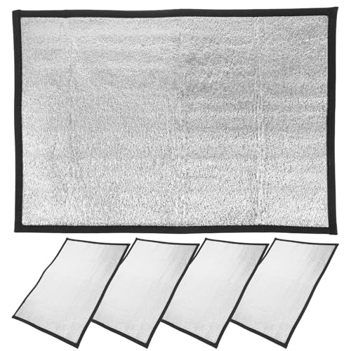 ibasenice 5pcs Reptile Heating Pad - 16.98x11.75'' Terrarium Tank Reflective Insulation Warmer - Heat Mat for Lizard Hermit Crab Snake Gecko Frog and Small Animals