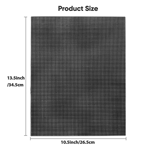 Caydo 4 Pieces 7 Count Black Plastic Mesh Canvas Sheets for Embroidery, Acrylic Yarn Crafting, Knit Crochet Projects and Make Aquarium Dividers (10.5 x 13.5 Inch)