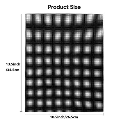 Caydo 4 Pieces 7 Count Black Plastic Mesh Canvas Sheets for Embroidery, Acrylic Yarn Crafting, Knit Crochet Projects and Make Aquarium Dividers (10.5 x 13.5 Inch)