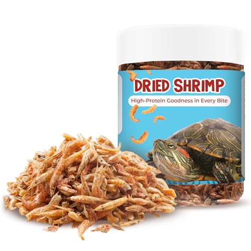 JOR Dried Shrimps for Turtle, Freeze-Dried High Protein, Low Fat Snack for Shell Growth & Energy, Easy-Chew Treat for Tropical Fish, Reptiles, Amphibians & Other Aquarium Pets, 1 oz