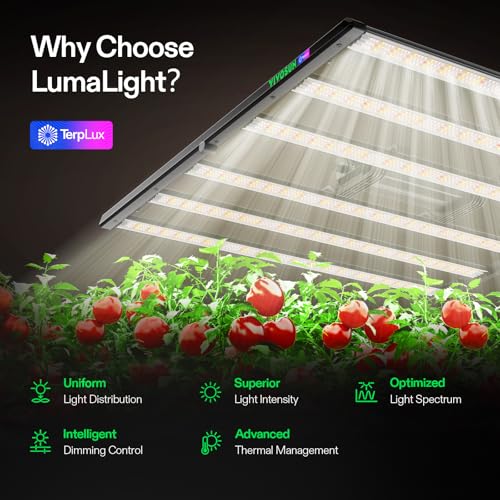 VIVOSUN LumaLight 500W LED Grow Light, Full Spectrum Indoor Plant Light | Deep Canopy Penetration, Smart Dimmable LED Bar Lamp for Vegetables, Herbs, Flowers, 4x4ft Coverage, GrowHub Compatible - size: 4.1x4.1