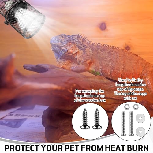 Retractable Reptile Heat Lamp Holder, Ceramic Heat Emitter Lamp-Cage with Adjustable Anti-Scald Mesh Cage Heating Lamp Stand for Pet Amphibian Snake Lizard Frog Chick, Without Bulb(White) - color: White