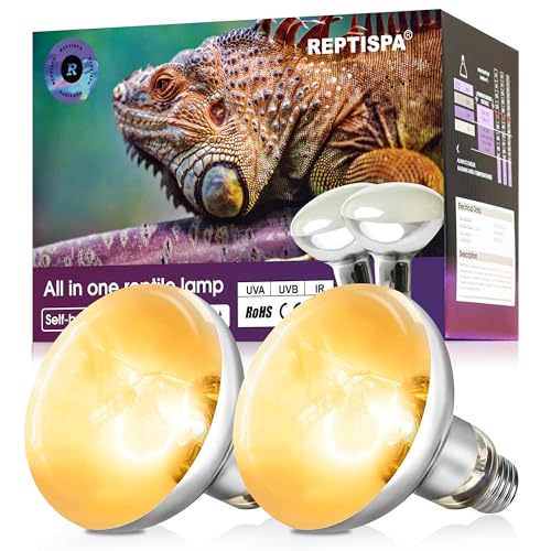 Heat Lamp Bulbs, 100 Watts UVA UVB Reptile Heat Bulb, 2 Pack | Full Spectrum, Basking Spot Light, Simulate Natural Sun Light, For Reptile and Amphibian, Silver - color: Pack of 2, size: 100 Watts