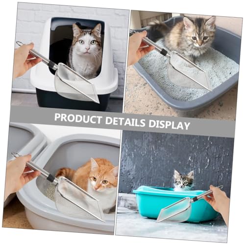 Stainless Steel Reptile Litter Scoop 1.5x1.5mm Fine Mesh Shovel for Cat and Hamster Sand Pet Waste Removal Tool