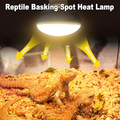 MIXJOY 100W Reptile Heat Lamp Bulbs, 2Pack Heat Lamp Bulbs for Reptiles Basking Bulbs UVA Daylight Basking Light Amphibians Heating Lamp Emitter for Lizard, Tortoise, Bearded Dragon Gecko, Chicken - style: 2Pack 100W