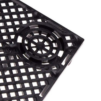 POPETPOP Black Aquarium Divider Trays Fish Tank Bottom Plate Grid Isolate Board Divider- Aquarium Divider Tray PVC Splicing Clapboard Bottom (Black) PVC Splicing Aquarium Accessory - size: 10pcs
