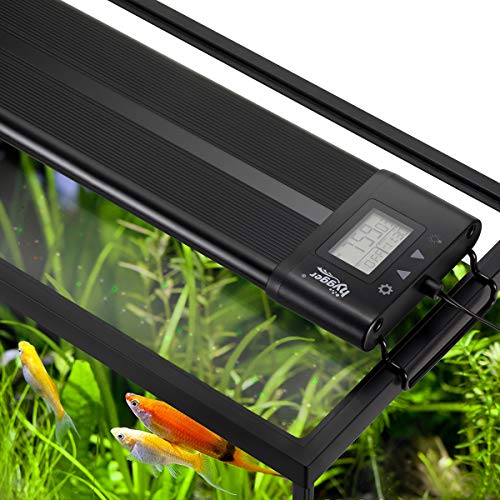 hygger Auto On Off LED Aquarium Light 30-36 Inches Dimmable 7 Colors Full Spectrum Fish Tank Light Fixture for Freshwater Planted Tank Build in Timer Daylight Moonlight & DIY Modes - size: 30"-36"