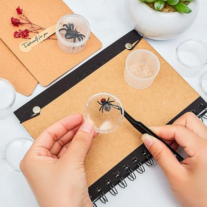 Sumind 20 Pcs Critter Keeper Bug Magnifier Insect Container with Lid - Bug Catcher Cage Science Nature Exploration Tools for Outdoor Adventure and School Field Trips