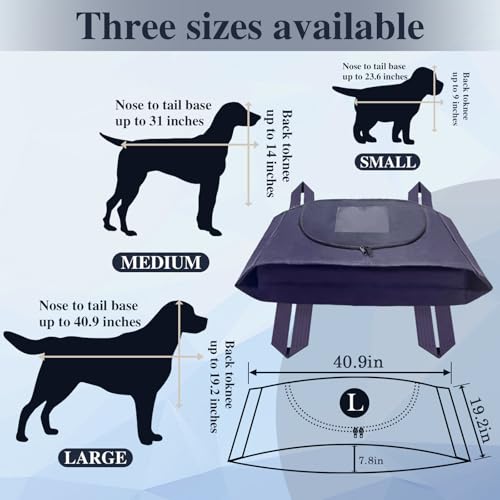 Eco Friendly Pet Body Bag with Handle，Pet Burial Box for Every Breed Size， Animal Body Bag for Burial and Cremation (L)