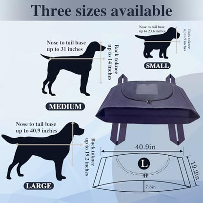 Eco Friendly Pet Body Bag with Handle，Pet Burial Box for Every Breed Size， Animal Body Bag for Burial and Cremation (L)