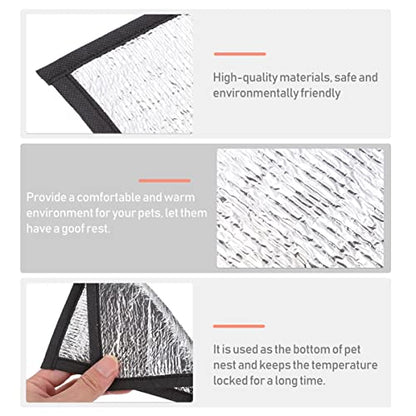 YARNOW 4pcs Heating Pad Reptile Terrarium Heat Mat Reptile Heat Pads Reptile Mat Outdoor Heated Pet Pad Warm Reptile Under Tank Heater Reptiles Mats Waterproof Reptile Pad Pearl Cotton