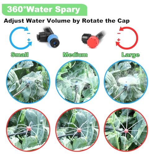 250FT Drip Irrigation Kit – 2026 New Quick-Connect Micro Irrigation System with 1/4'' 1/2'' Tubing (177FT (46FT 1/2 Inch+131FT 1/4 Inch) - size: 177FT (46FT 1/2 Inch+131FT 1/4 Inch）