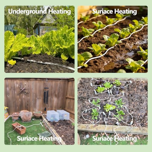100 ft Heating Cable for Soil Garden205W Cold Frame Heating Cables for Plants Soil Warming Cable for Seed Grow