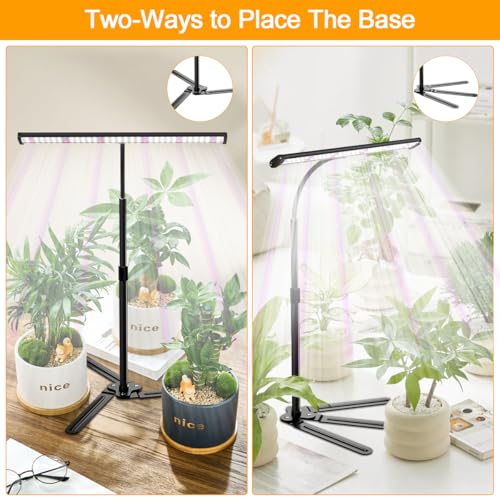 Super-Bright Grow Light for Indoor Plants, 6000K 108LEDs Full Spectrum Plant Lamp with Timer 4/8/12Hrs & Height Extendable for Home Office Desktop Plants, 12V 3A High Power Output for Faster Growth