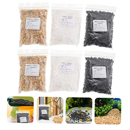 1bag Bag of Natural Aquarium Stones for Fish Tank Decor Polished Pebbles Gardening Stones for Aquascaping and Landscaping