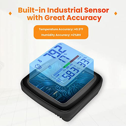 SC92 Professional Digital Wireless Indoor Outdoor Thermometer | Hygrometer Room Humidity Gauge Temperature and Humidity Meter Pro Accuracy Calibration