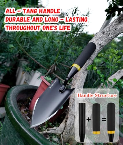 Kemaier Heavy Duty Gardening Hand Trowel - Carbon Steel Shovels Tool | Sharp Weeding, Precision Digging, Industrial-Duty Garden Spade, Engineered for Pros Who Demand More