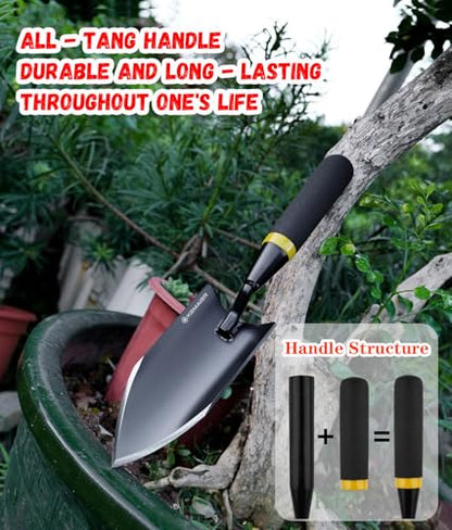 Kemaier Heavy Duty Gardening Hand Trowel - Carbon Steel Shovels Tool | Sharp Weeding, Precision Digging, Industrial-Duty Garden Spade, Engineered for Pros Who Demand More