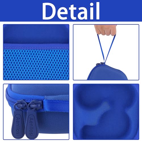 Aenllosi Hard Case for Moonlite Mini Projector Gift Pack fits upto 20 | EVA case construction, Water-resistant design, Dust-resistant design, Smooth zipper access, Carry handle, Case only - color: Deep Blue