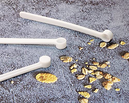 Micro Teaspoon Scoops Penta Angel 12Pcs Tiny Measuring Spoons Mini Platic Scoops Measurement Tools for Cosmetics Medicines Powders Spice Seasoning (12, 0.25 ml)