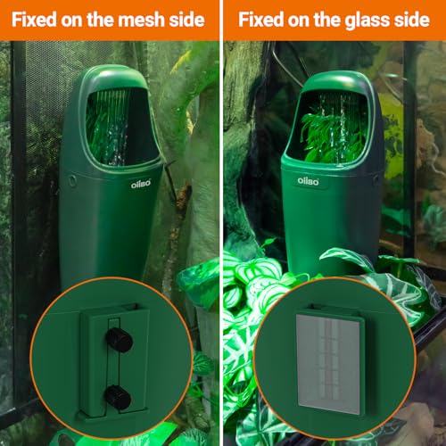 Reptile Water Dispenser, Automatic Drinking Fountain Water Flow Adjustable Reptile Tank Waterfall for Lizard Bearded Dragon Chameleon, Ultra Quiet Amphibians Insects Terrarium Water Dripper