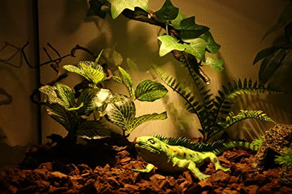 Aqua KT Reptile Terrarium Forest Tree with Plant Leaves for Amphibian Habitat Décor Lizard Snake Turtle Supplies