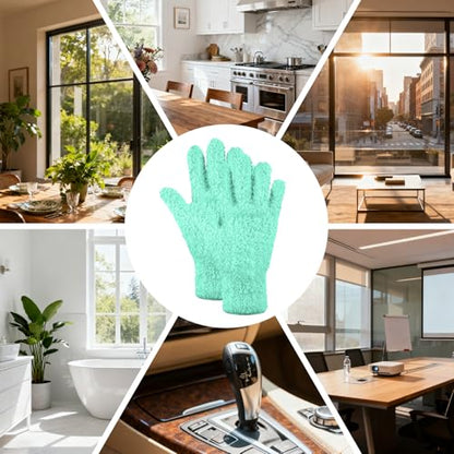 4 Pairs Microfiber Plant Dusting Gloves,Breathable Work Gloves for Indoor Plants and Gardening