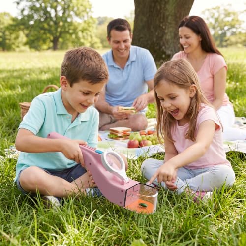 Baideluo Bug Catcher Kit for Kids 3-8 with Light & Magnifier (Pink) - color: Pink