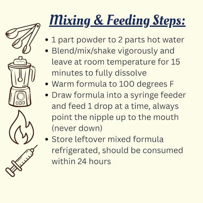Exotic Nutrition Baby Squirrel Nursing Set (Expanded) - Milk Replacer, Feeding Syringes - size: Expanded