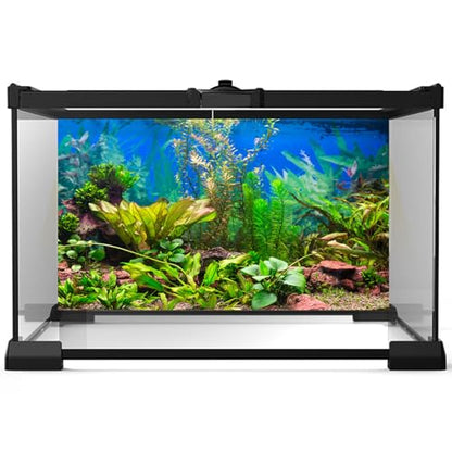 Aquarium Background Various Underwater Grass Plants Aquarium Backdrop Vivid and Fresh Green Aquatic Plants Stone River Bed and Dead Wood Purple Stone Fish Tank Background 24x12in - color: Seagrass Green, size: 24(W)x12(H)inches/ 60(W)*30cm(H)