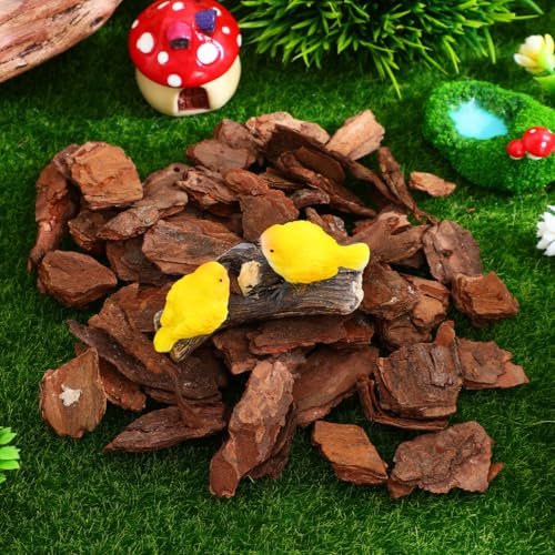 Tree Bark Base Material for DIY Model Scenes Lightweight Natural Miniature Nature Decor 1.96X1.18X0.19In Essential Architecture Model Supplies for Terrariums and Train Sets
